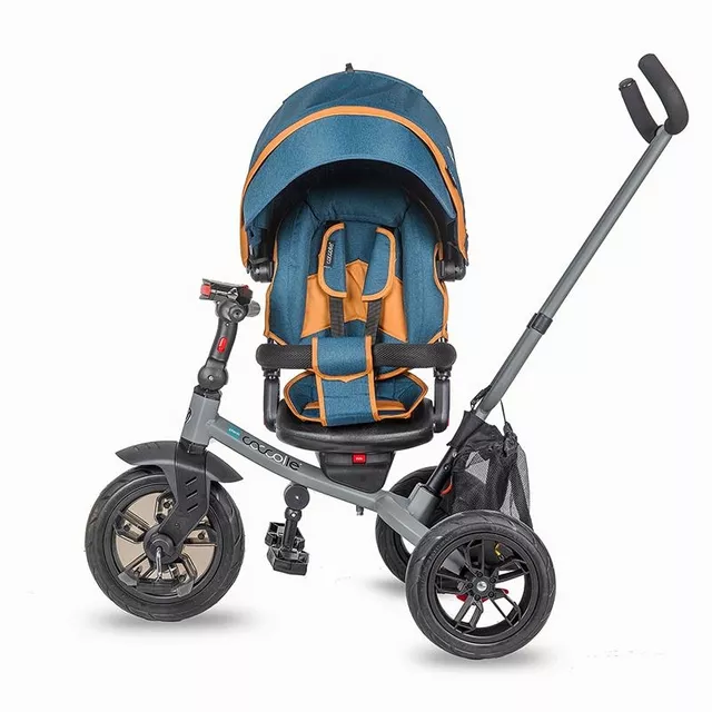 Kinderdreirad mit Führungsstange Coccolle Pianti - Mint Green