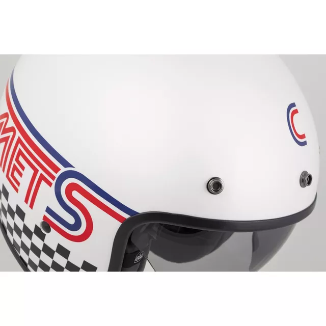 Cassida Oxygen Rondo 2.0 Motorradhelm weiß Perle/rot/blau/schwarz