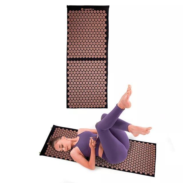 inSPORTline AKU-1000 Akupressurmatte 125 x 50 cm - černá-mocha mousse