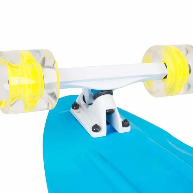 Kunststoff-Longboard WORKER Pike 36" mit leuchtenden Rädern - grün
