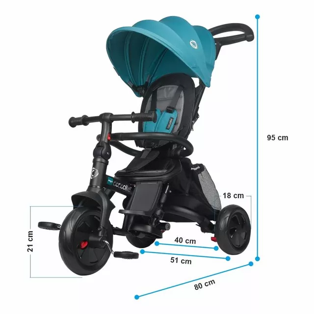 Kinderdreirad mit Führungsstange Coccolle Alegra