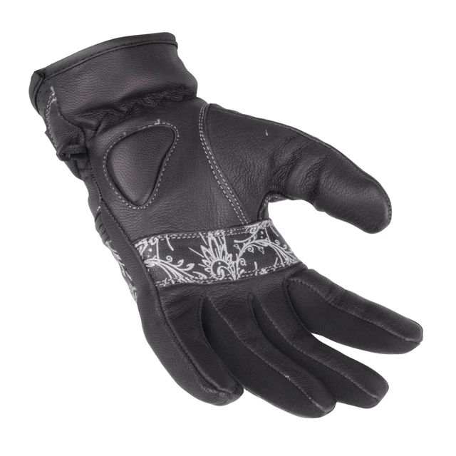 Damen Leder-Motorradhandschuhe W-TEC NF-4206 - schwarz-weiß