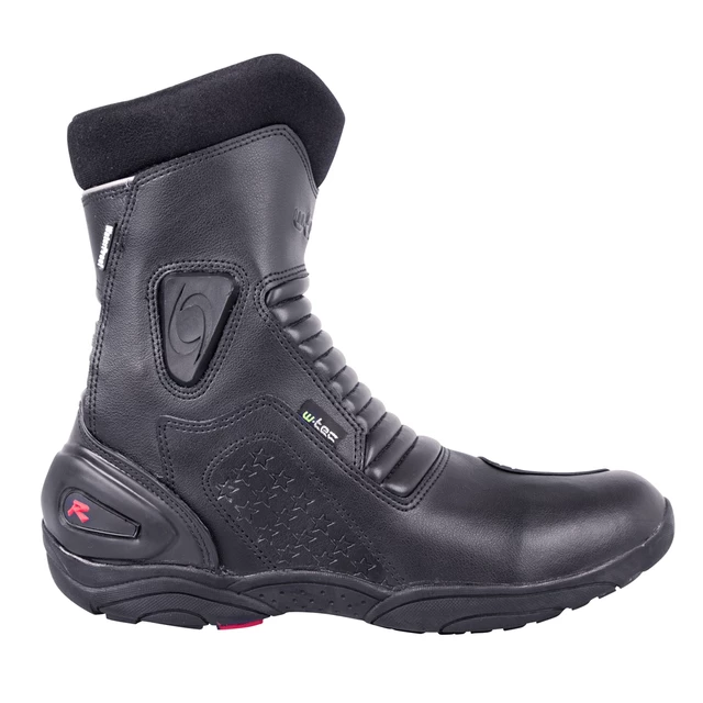W-TEC NF-6052 Leder-Motorradstiefel - schwarz