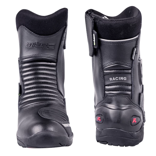 W-TEC NF-6052 Leder-Motorradstiefel - schwarz