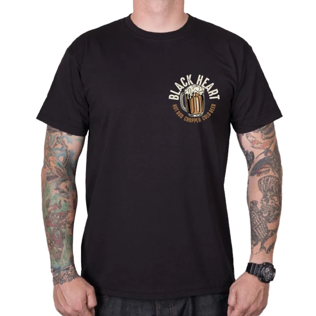 T-shirt BLACK HEART Bier Biker
