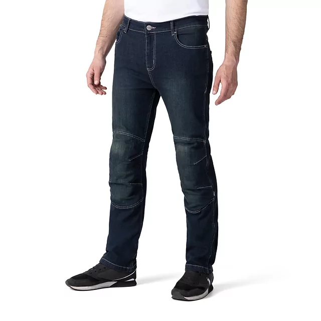 W-TEC Pawted Motorradjeans mit wasserdichter Membran - dunkelblau