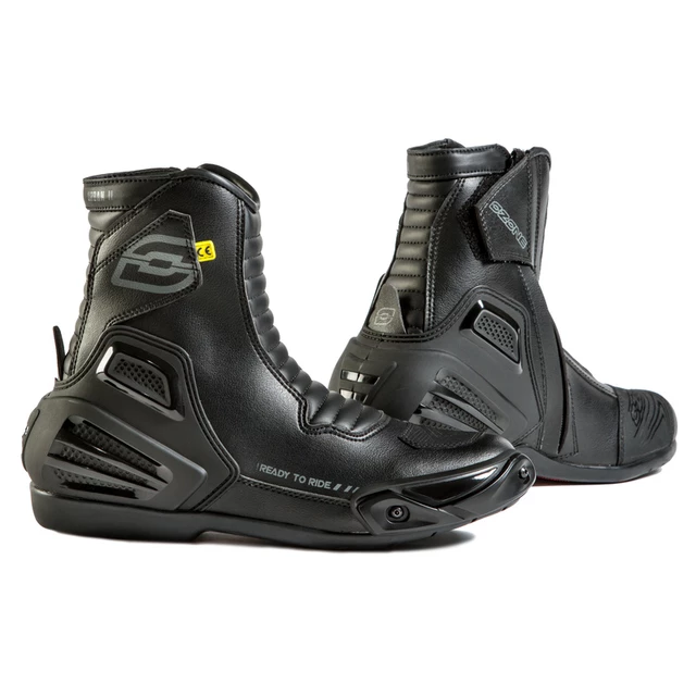 Motorradstiefel Ozone Urban II CE - schwarz-rot