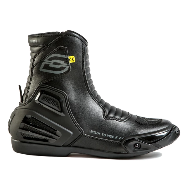 Motorradstiefel Ozone Urban II CE - schwarz-rot - schwarz