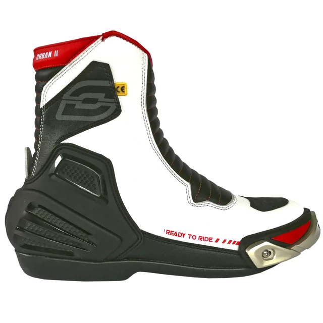 Motorradstiefel Ozone Urban II CE - schwarz-rot