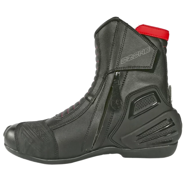 Motorradstiefel Ozone Urban II CE - schwarz-rot