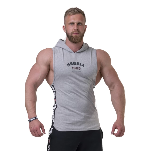 Nebbia Legend-Approved 191 Herren Tanktop mit Kapuze - Grau - Grau
