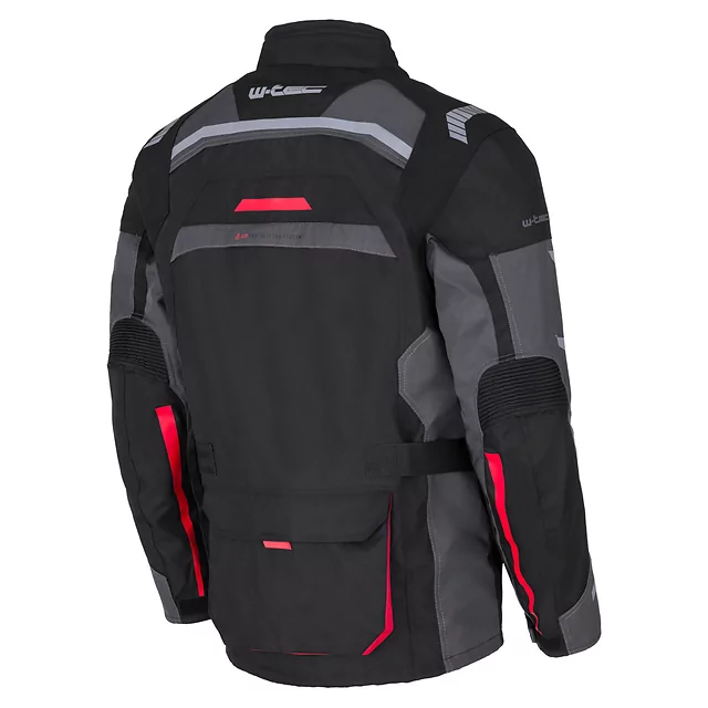 W-TEC Burdys Evo Herren-Motorradjacke - schwarz-grau-grün