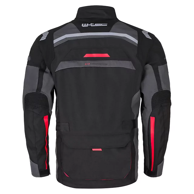 W-TEC Burdys Evo Herren-Motorradjacke - schwarz-grau-grün