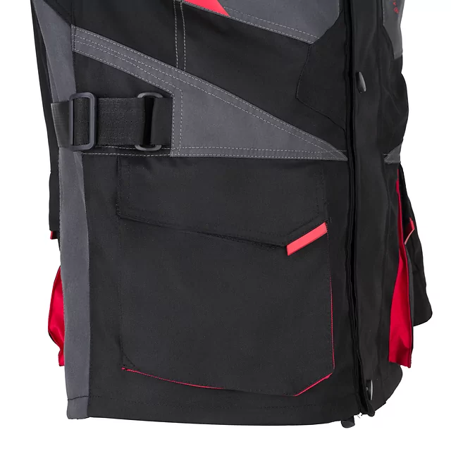 W-TEC Burdys Evo Herren-Motorradjacke - schwarz-grau-grün