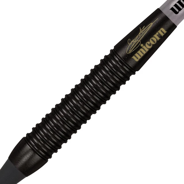 W.C. Unicorn Darts. Schwarz Messing Gary Anderson Soft 3pcs