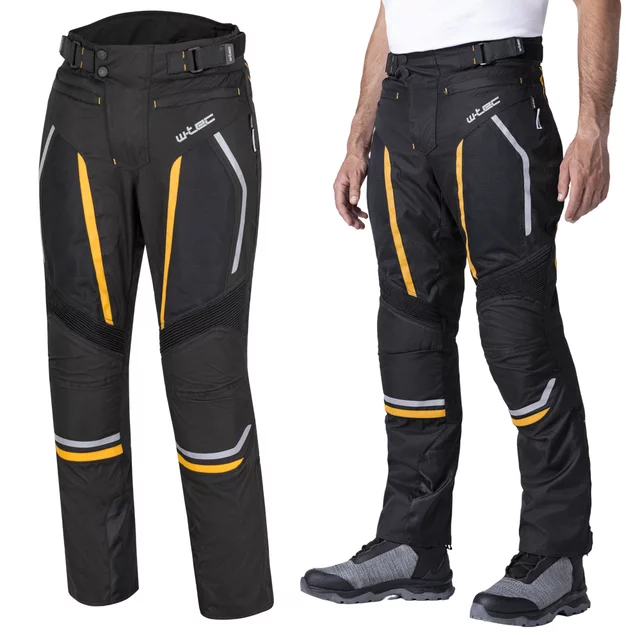 W-TEC Toranio Herren Sommer-Motorrad-Hose - schwarz-gelb