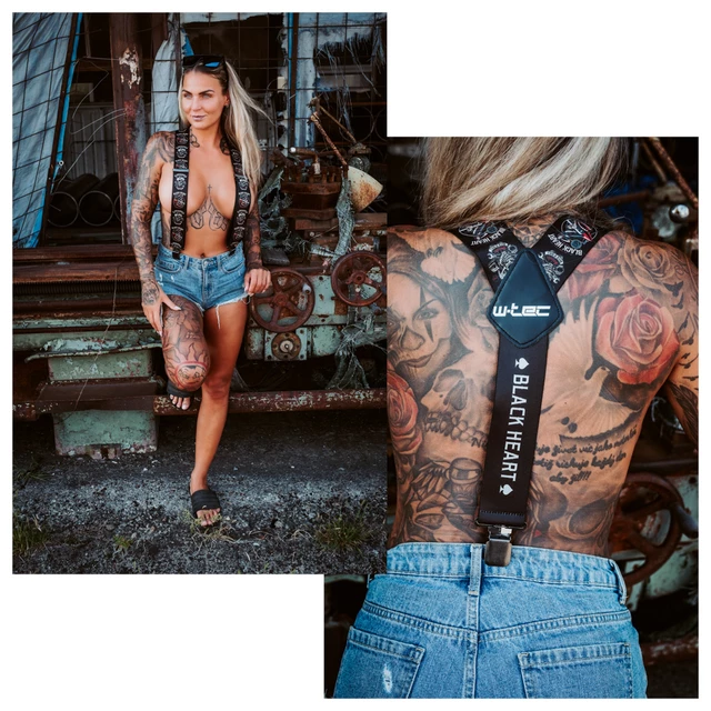 W-TEC Black Heart Suspenders Hosenträger