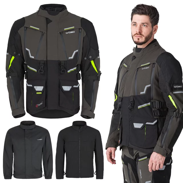 W-TEC Daimick Motorradjacke - schwarz-grau - schwarz-grau