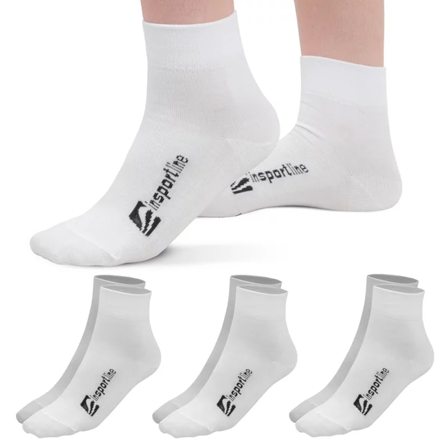 Bambus Zwischensocken inSPORTline Silvatic Mid AG+ antibakteriell - 3 Paar - weiß