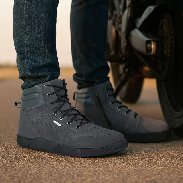 W-TEC Elton Motorradstiefel - černo-tmavě šedá