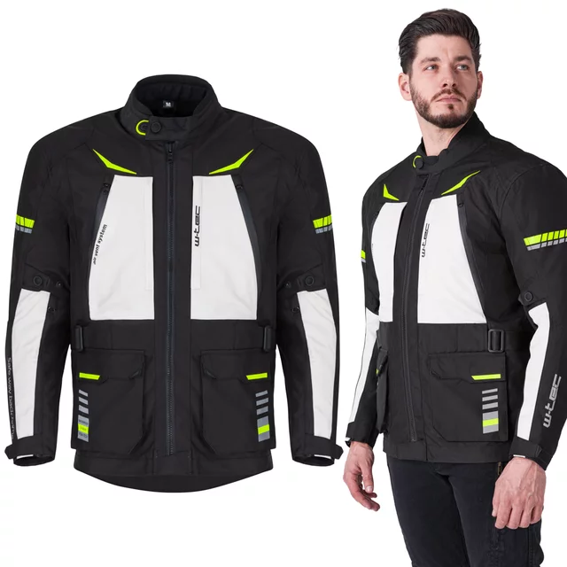 W-TEC Warao Motorradjacke - schwarz-fluo