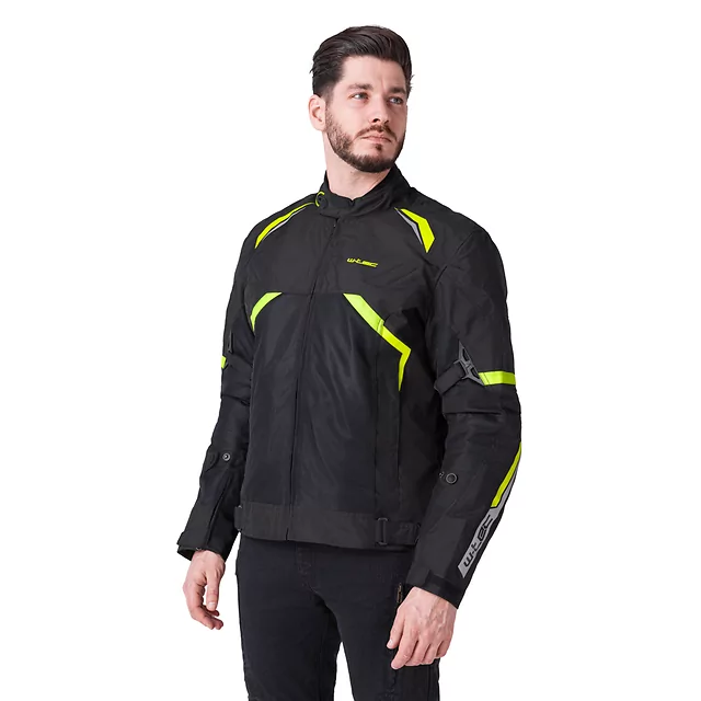 W-TEC Timuco Sommer-Moto-Jacke - schwarz-fluo