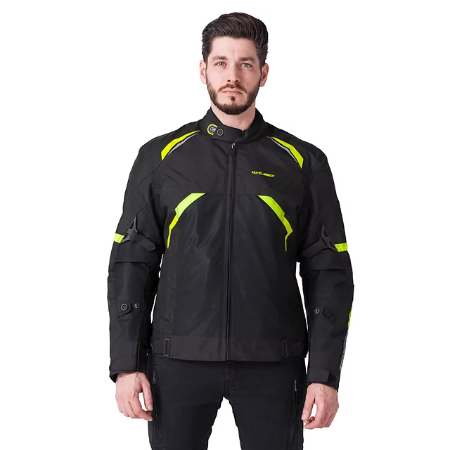 W-TEC Timuco Sommer-Moto-Jacke - schwarz-fluo