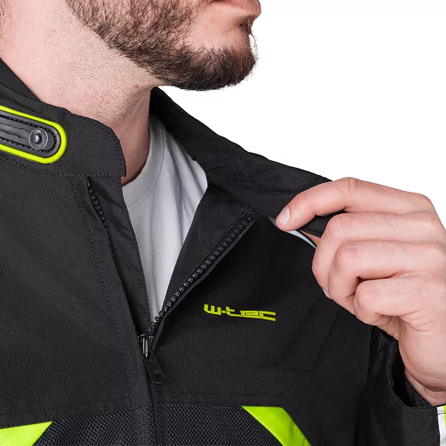 W-TEC Timuco Sommer-Moto-Jacke - schwarz-fluo