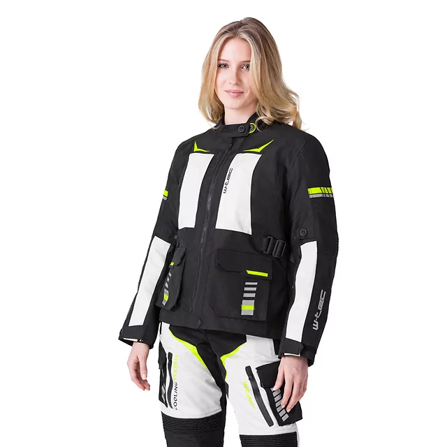 W-TEC Warao Lady Moto Jacke - schwarz-fluo