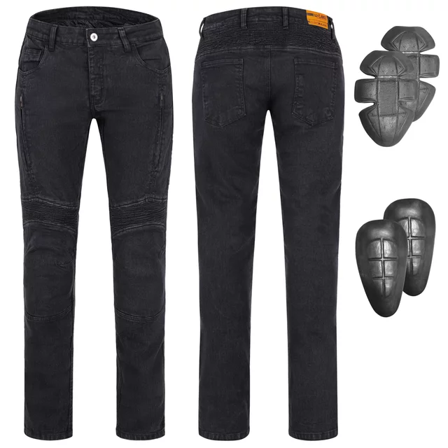 Herren-Moto-Jeans W-TEC Arikaro - blau - schwarz
