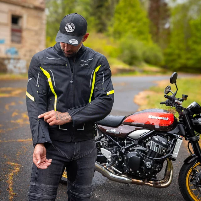 W-TEC Mirelio Herren Sommer-Motojacke - schwarz-fluo
