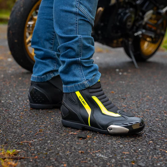 W-TEC GlamCE Motorradstiefel - schwarz-fluo gelb