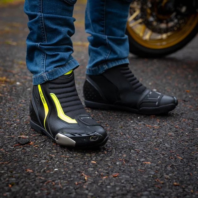 W-TEC GlamCE Motorradstiefel - schwarz-fluo gelb