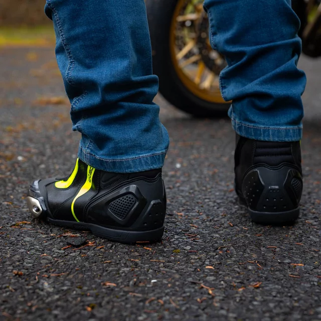 W-TEC GlamCE Motorradstiefel - schwarz-fluo gelb