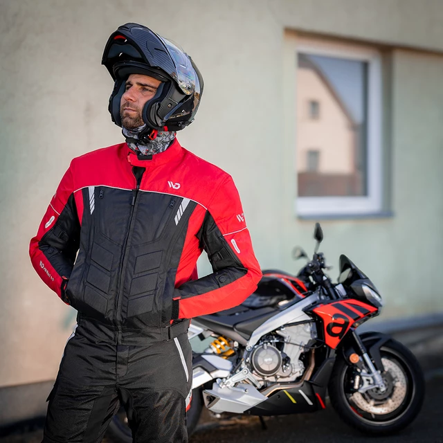 Herren-Motojacke BOS/WD Motorsports Vegas 1.0 - Rot