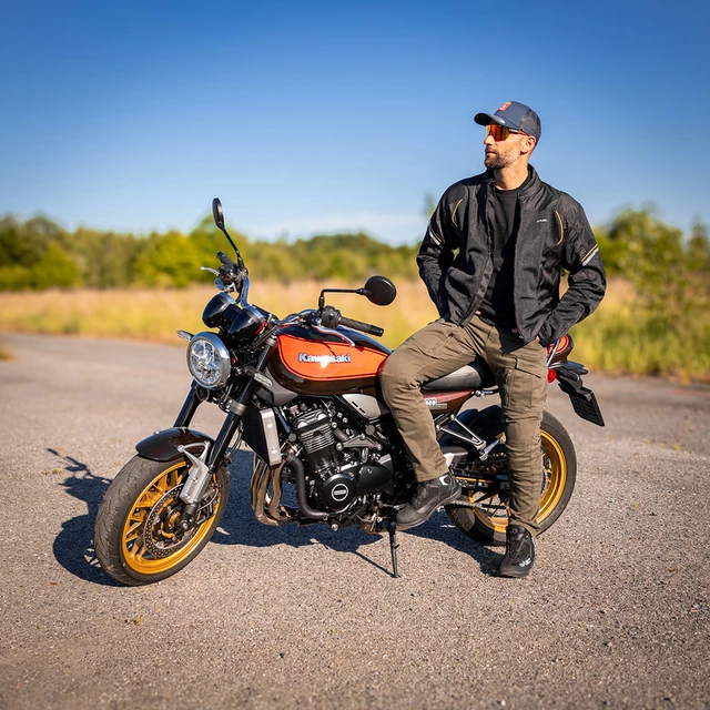W-TEC Martix Sommer-Moto-Jacke - schwarz-gelb