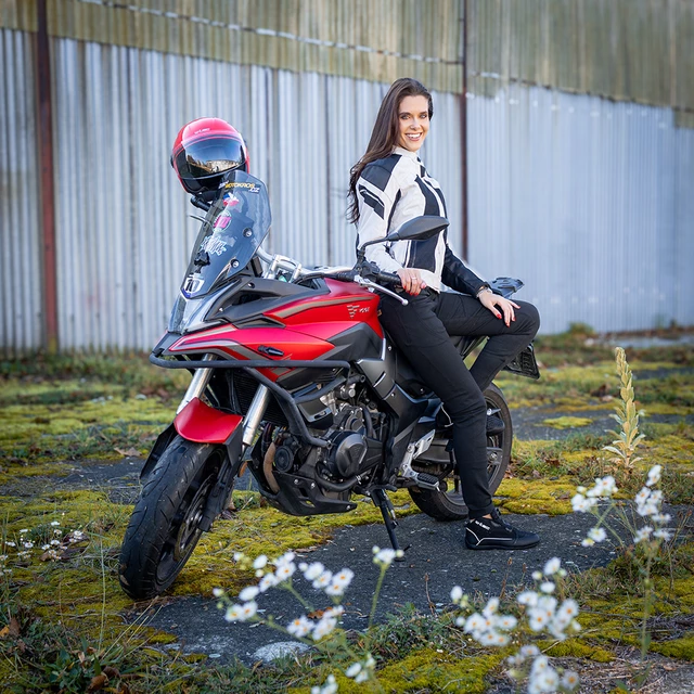 Damen Sommer Textil-Motojacke BOS Aylin - silber-grau