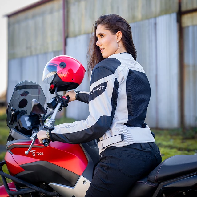 Damen Sommer Textil-Motojacke BOS Aylin - silber-grau