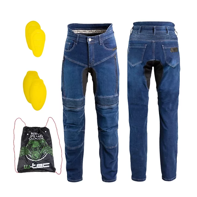 Herren-Motojeans W-TEC Biterillo Evo - blau - blau