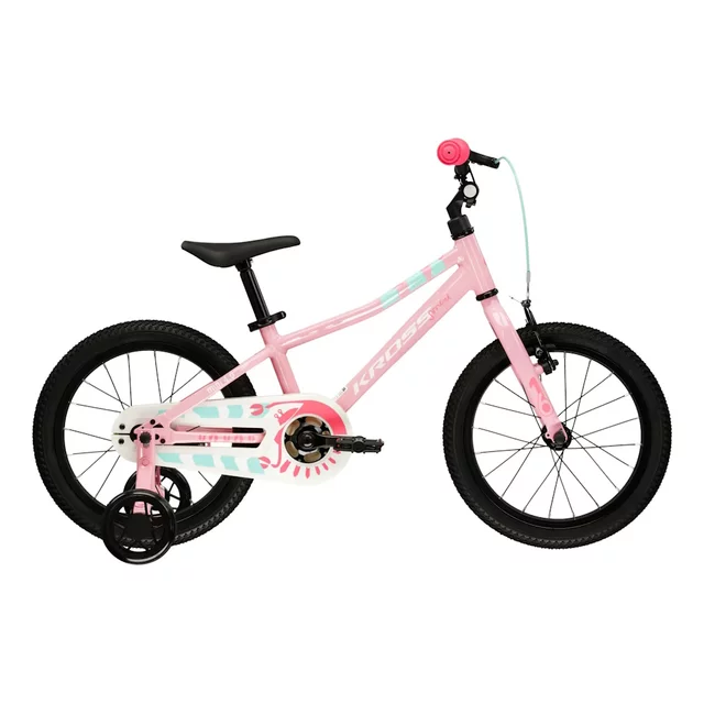 Leichtes Kinderfahrrad Kross Mini 4.0 16" – Modell 2026 • 100–120 cm • 8,5 kg - růžová/bílá/lesk - růžová/bílá/lesk