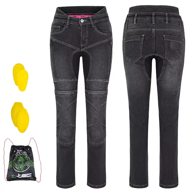 Damen-Moto-Jeans W-TEC Biterilla Eva Lady - blau - schwarz