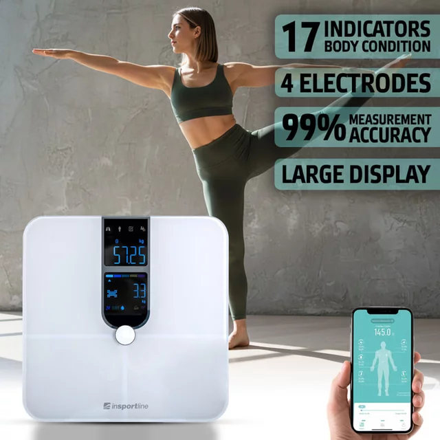 Smart Personenwaage inSPORTline Syncale 100 - weiß - weiß