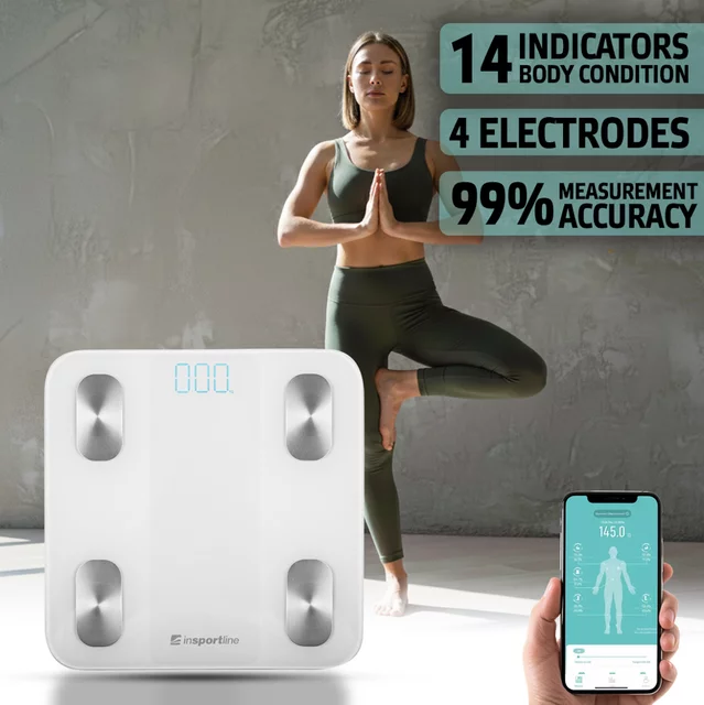 Smart Personenwaage inSPORTline Syncale 20 - weiß - weiß