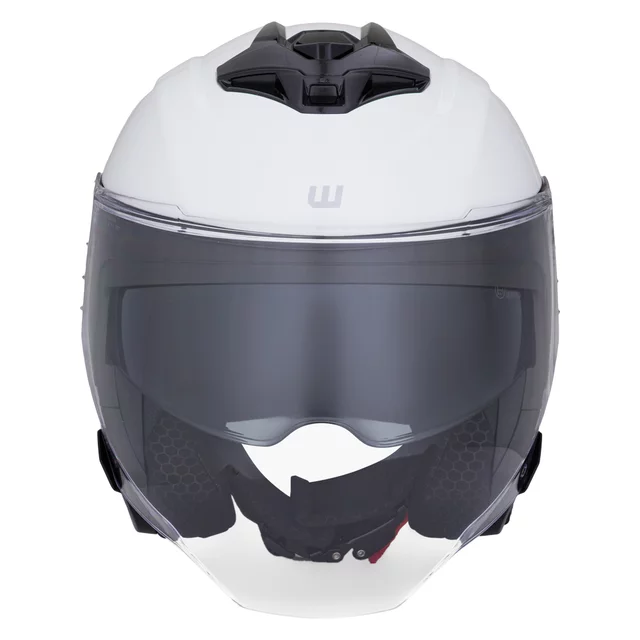 W-TEC Voltik Motorrad-Helm - weiß glänzend