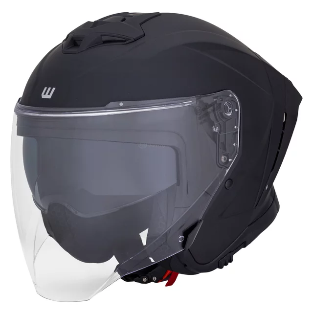 W-TEC Voltik Motorrad-Helm - weiß glänzend - schwarz matt