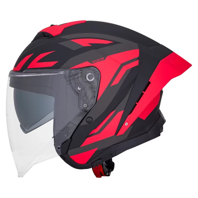 W-TEC Voltik Graphic Motorradhelm - Rot