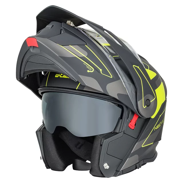W-TEC Neovu Graphic 3in1 klappbarer Motorradhelm - černo-červená