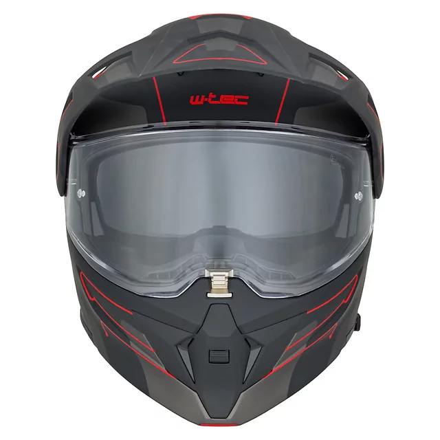 W-TEC Neovu Graphic 3in1 klappbarer Motorradhelm - černo-červená