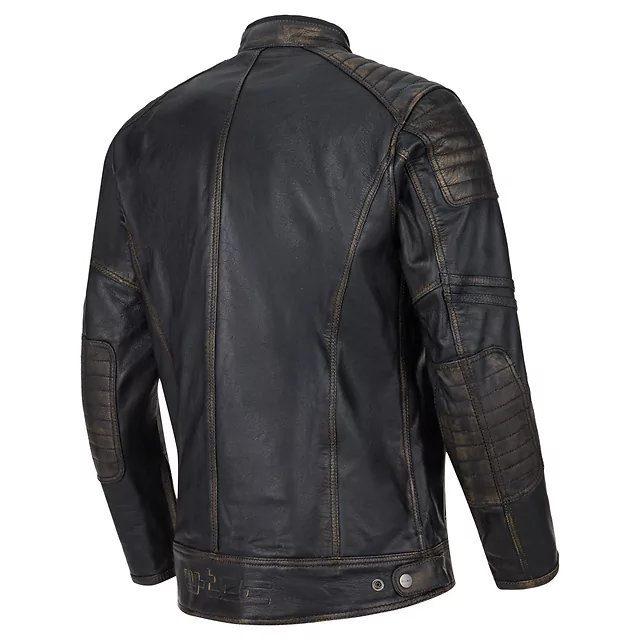 W-TEC Mungelli EVO Motorrad-Lederjacke - vintage černo-hnědá