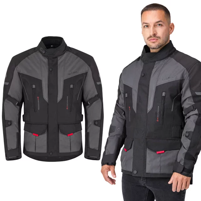 W-TEC Xeniaq Motorradjacke für Herren - schwarz-grau